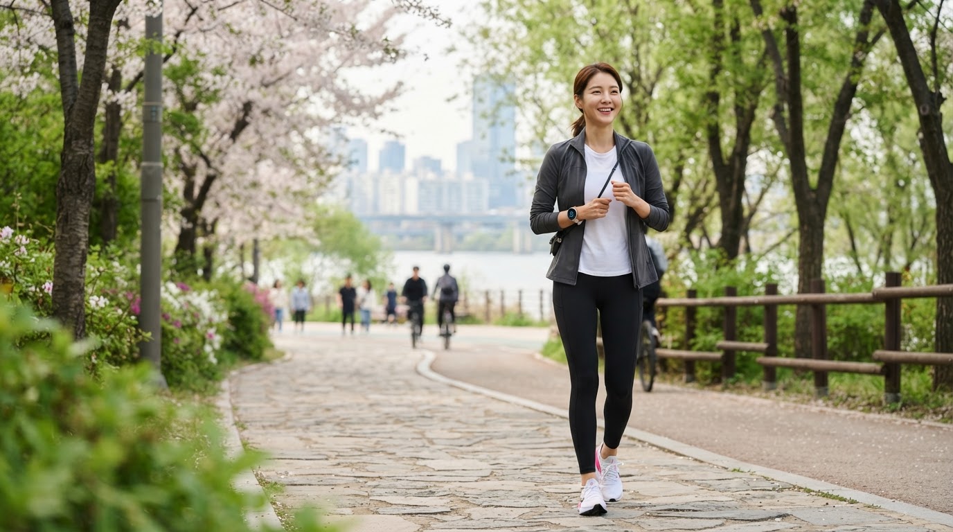 걷기 운동을 보여주는 장면