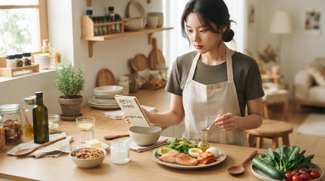 저탄고지 식단 구성 장면